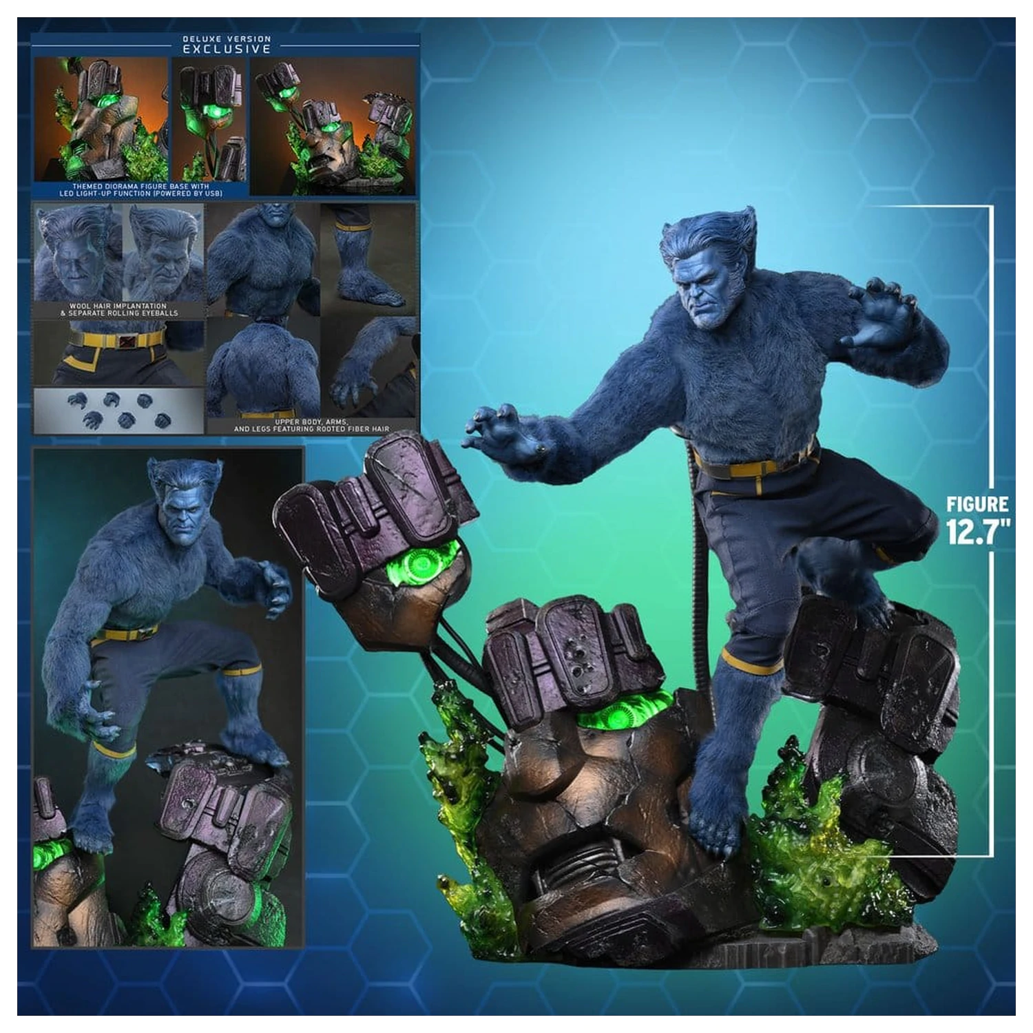 Marvel X-Men Movie Masterpiece akční figurka 1/6 Beast (Deluxe Version) 33 cm fotografii produktu
