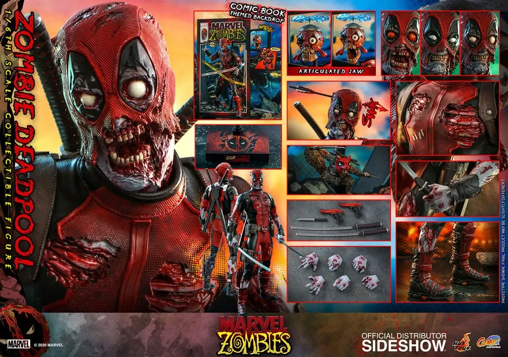 Marvel Zombies Sběratelská Akční Figurka 1/6 Zombie Deadpool 31 cm fotografii produktu