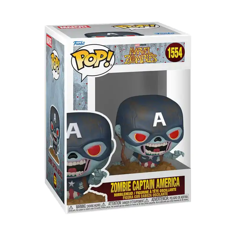 Marvel Zombies Funko POP! Marvel Vinyl Figurka Captain America 9 cm fotografii produktu