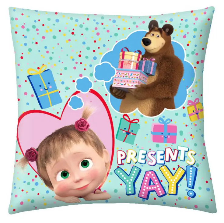 Masha and the Bear Polštář, Dekorační polštář 40*40 cm fotografii produktu
