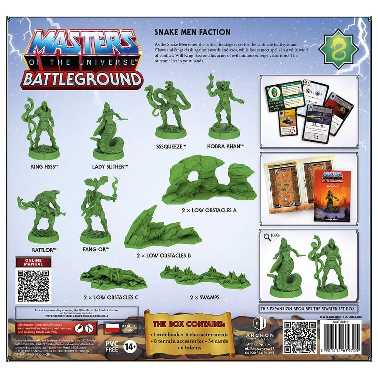 Masters of the Universe: Battleground Miniatures Game Wave 8: Frakce Snake Men *anglická verze* fotografii produktu