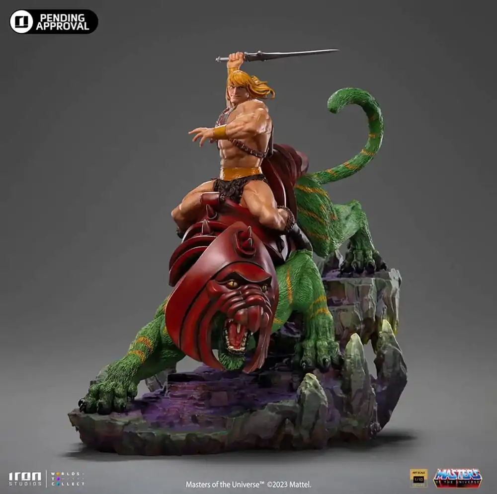 Masters of the Universe Deluxe Art Scale Socha 1/10 He-man a Battle Cat 31 cm fotografii produktu