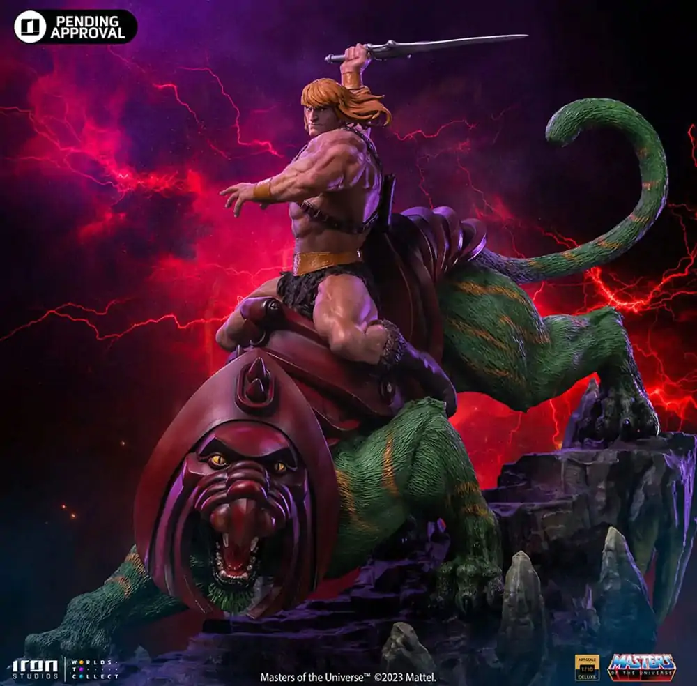 Masters of the Universe Deluxe Art Scale Socha 1/10 He-man a Battle Cat 31 cm fotografii produktu