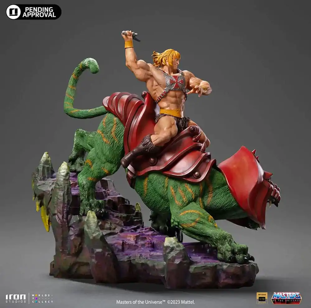 Masters of the Universe Deluxe Art Scale Socha 1/10 He-man a Battle Cat 31 cm fotografii produktu