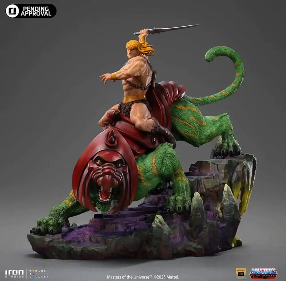 Masters of the Universe Deluxe Art Scale Socha 1/10 He-man a Battle Cat 31 cm fotografii produktu