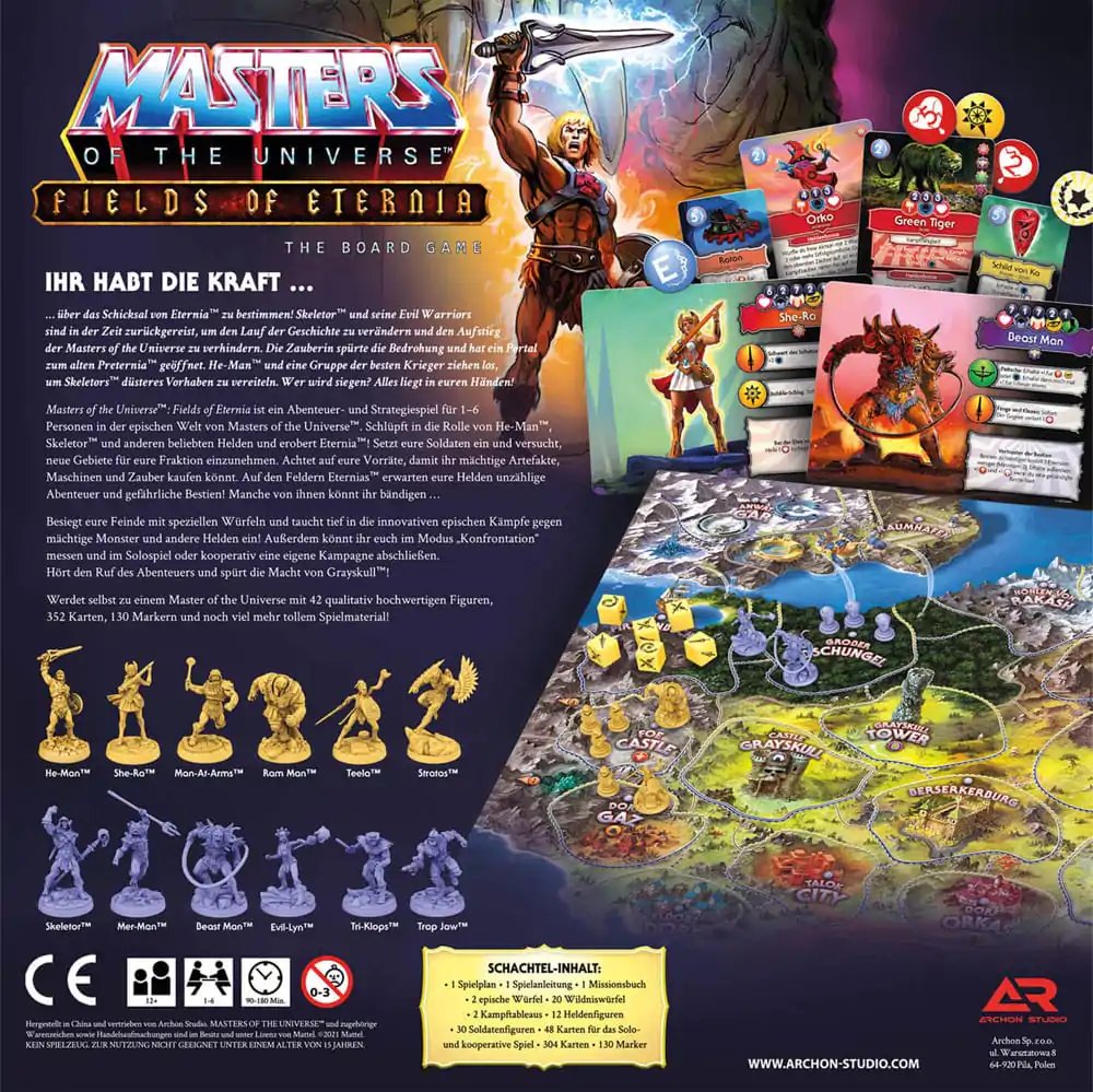 Masters of the Universe Desková hra Fields of Eternia *German Edition* fotografii produktu