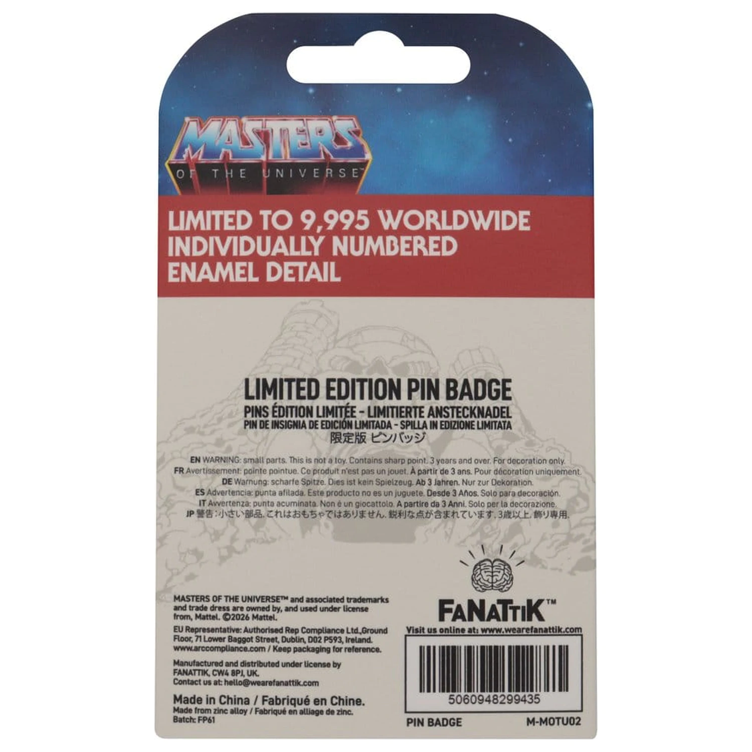 Masters of the Universe odznáček Skeletor Limitovaná edice fotografii produktu