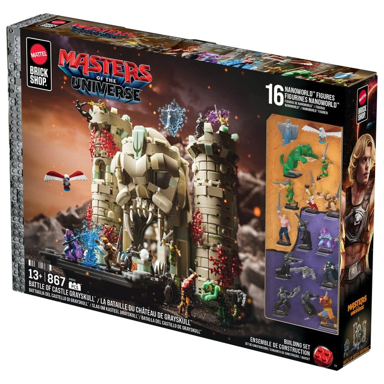 Masters of the Universe Mattel Brick Shop Stavebnicová sada Hrad Grayskull fotografii produktu