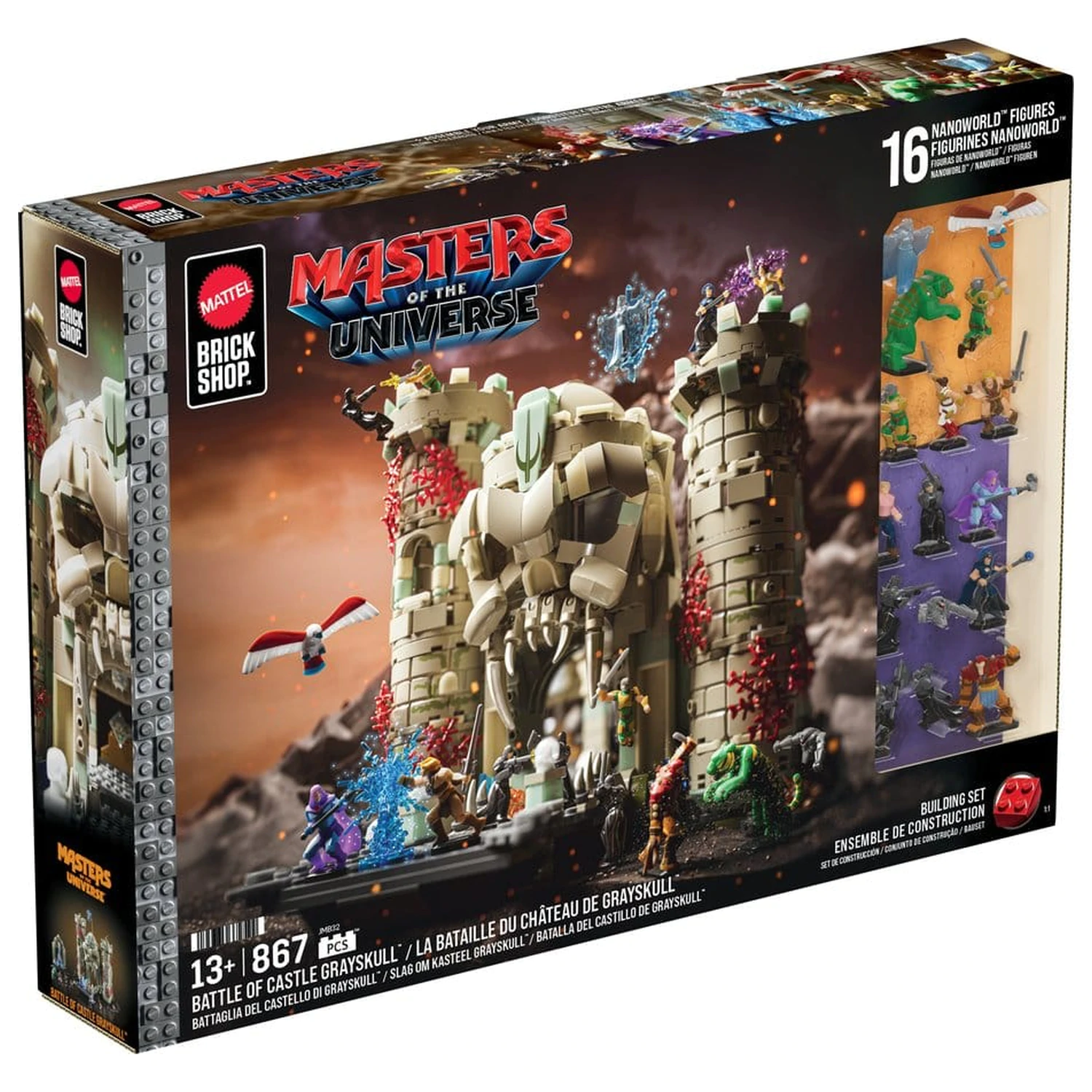 Masters of the Universe Mattel Brick Shop Stavebnicová sada Hrad Grayskull fotografii produktu