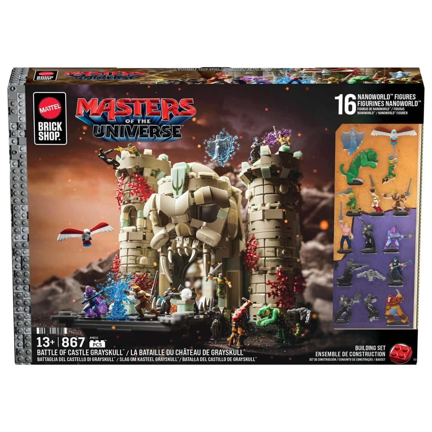 Masters of the Universe Mattel Brick Shop Stavebnicová sada Hrad Grayskull fotografii produktu