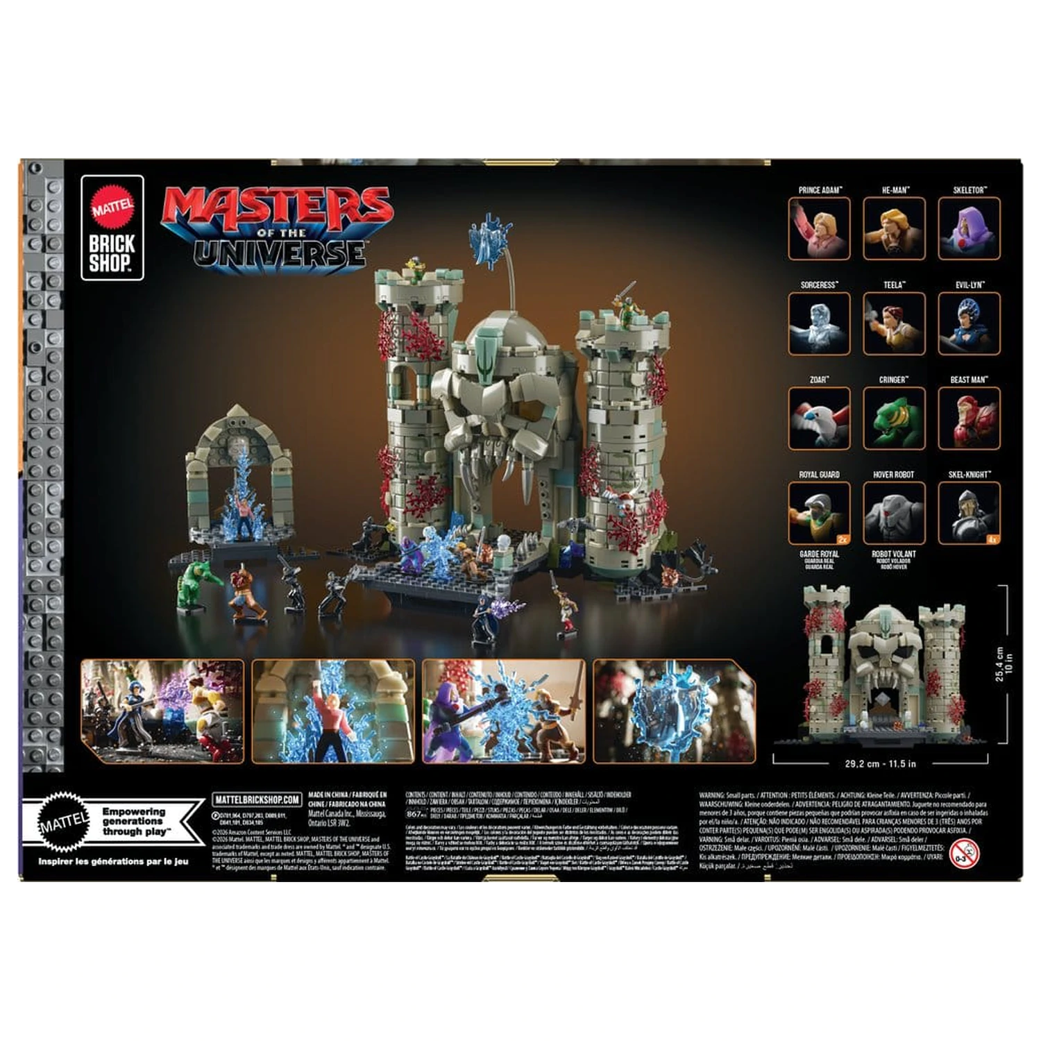 Masters of the Universe Mattel Brick Shop Stavebnicová sada Hrad Grayskull fotografii produktu