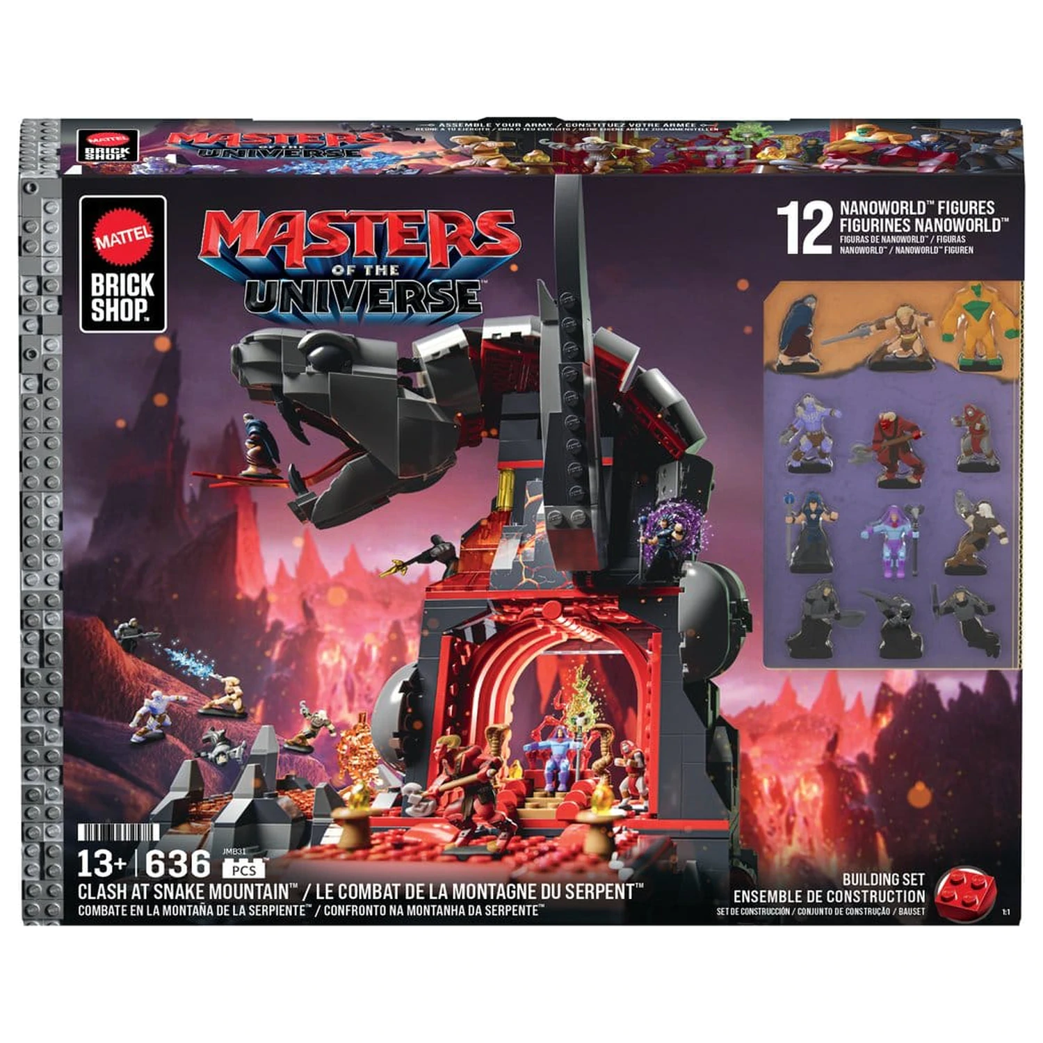 Masters of the Universe Mattel Brick Shop Stavebnice Snake Mountain fotografii produktu