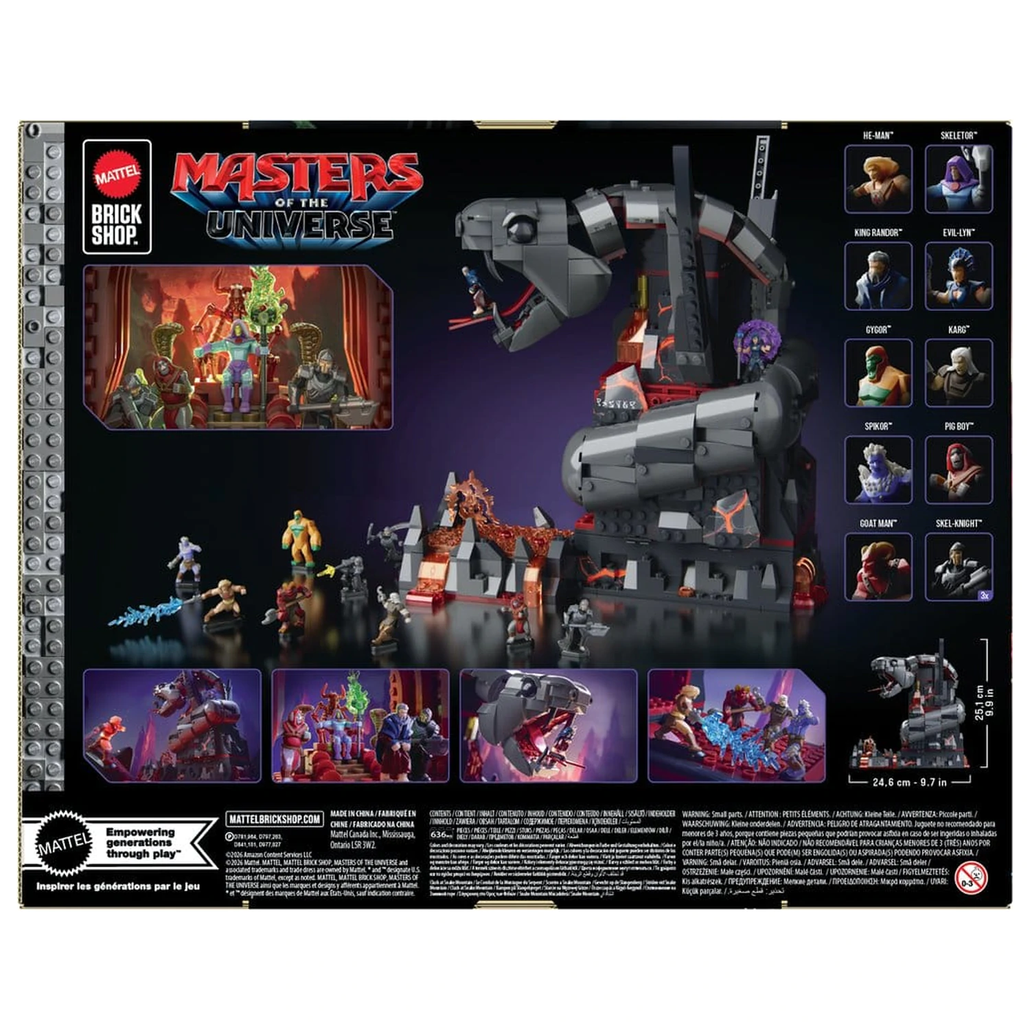 Masters of the Universe Mattel Brick Shop Stavebnice Snake Mountain fotografii produktu