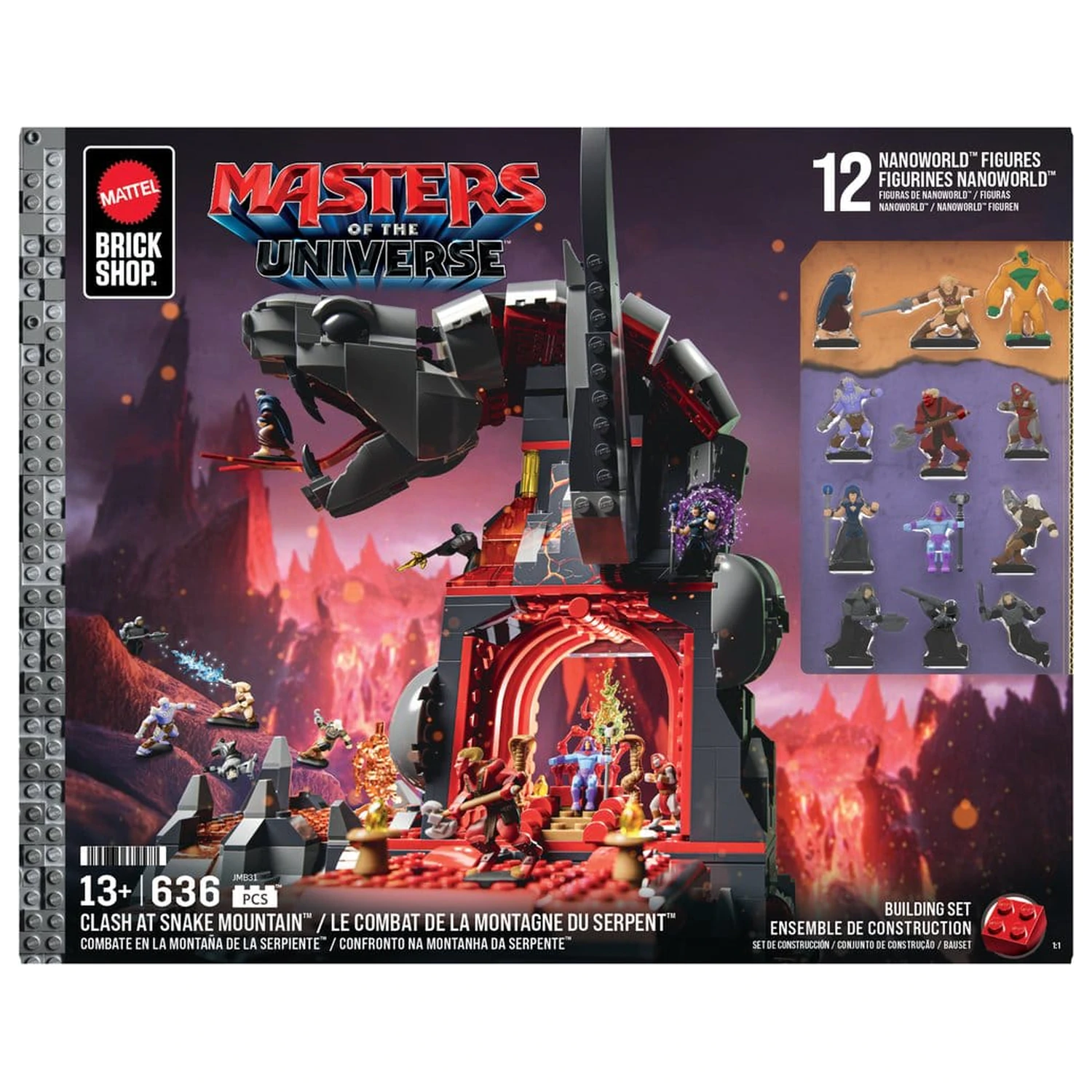 Masters of the Universe Mattel Brick Shop Stavebnice Snake Mountain fotografii produktu