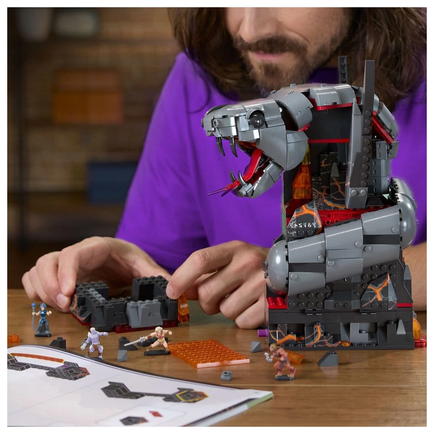 Masters of the Universe Mattel Brick Shop Stavebnice Snake Mountain fotografii produktu