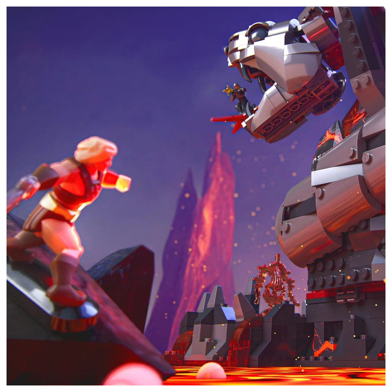 Masters of the Universe Mattel Brick Shop Stavebnice Snake Mountain fotografii produktu