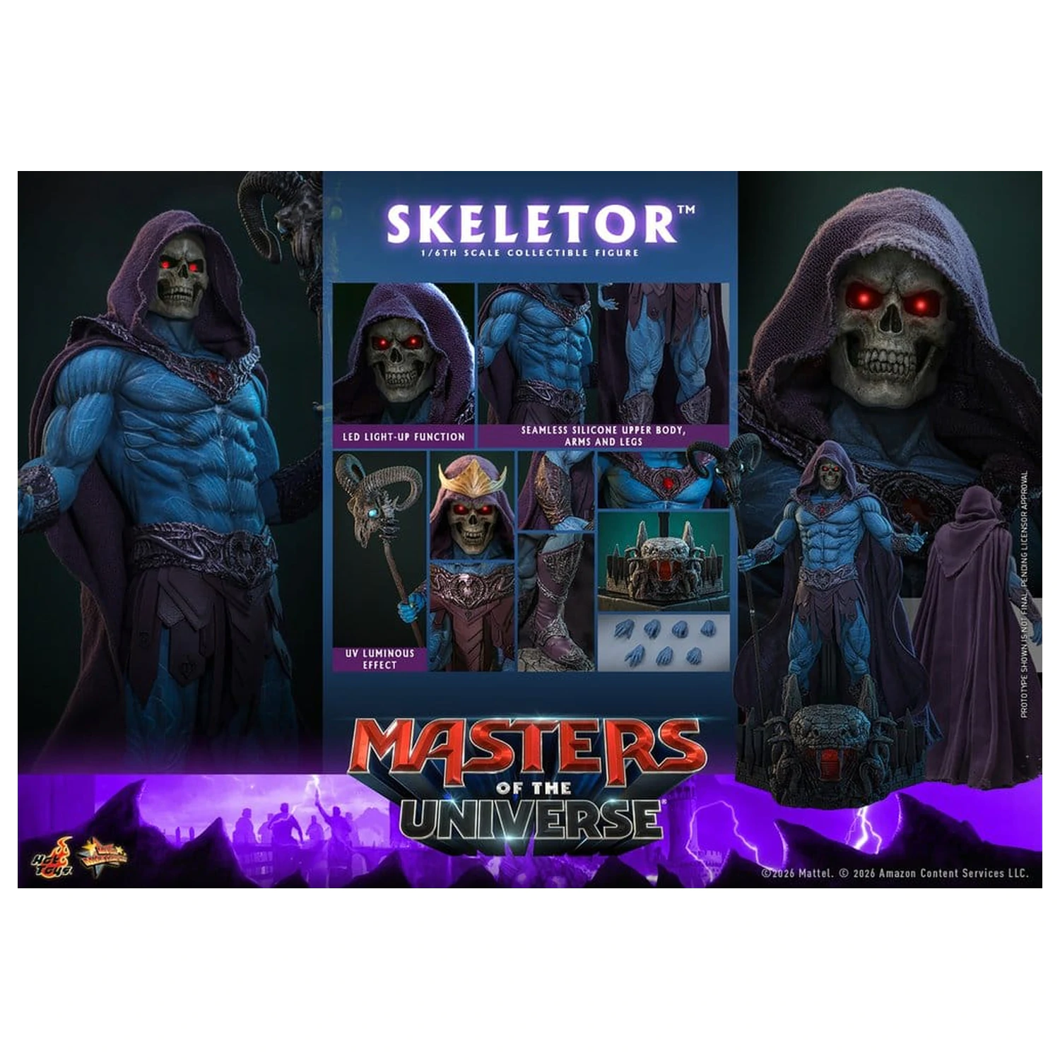 Masters of the Universe Movie Masterpiece akční figurka 1/6 Skeletor 31 cm fotografii produktu