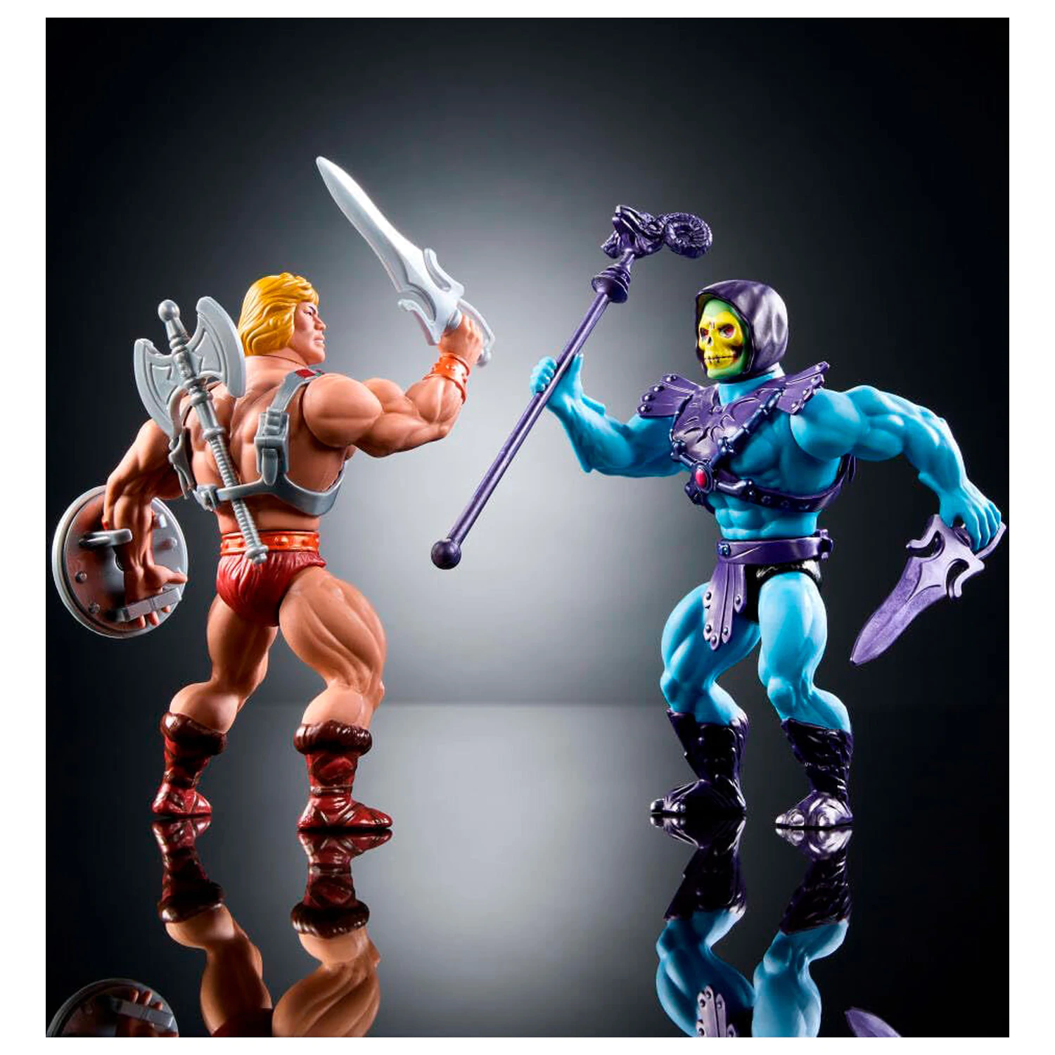 Masters of the Universe Origins 80 Anniversary Mattel He-Man a Skeletor set 2 figure 14cm fotografii produktu