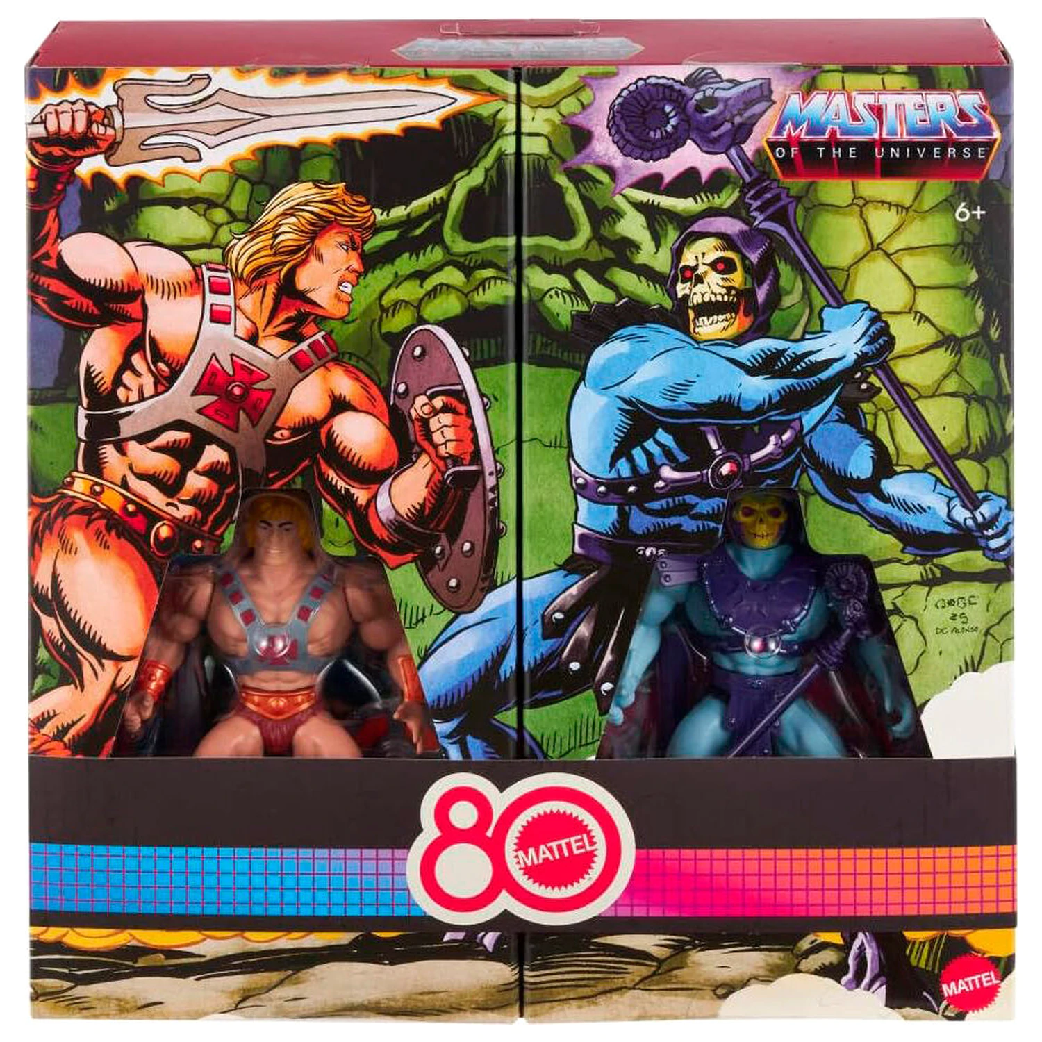 Masters of the Universe Origins 80 Anniversary Mattel He-Man a Skeletor set 2 figure 14cm fotografii produktu