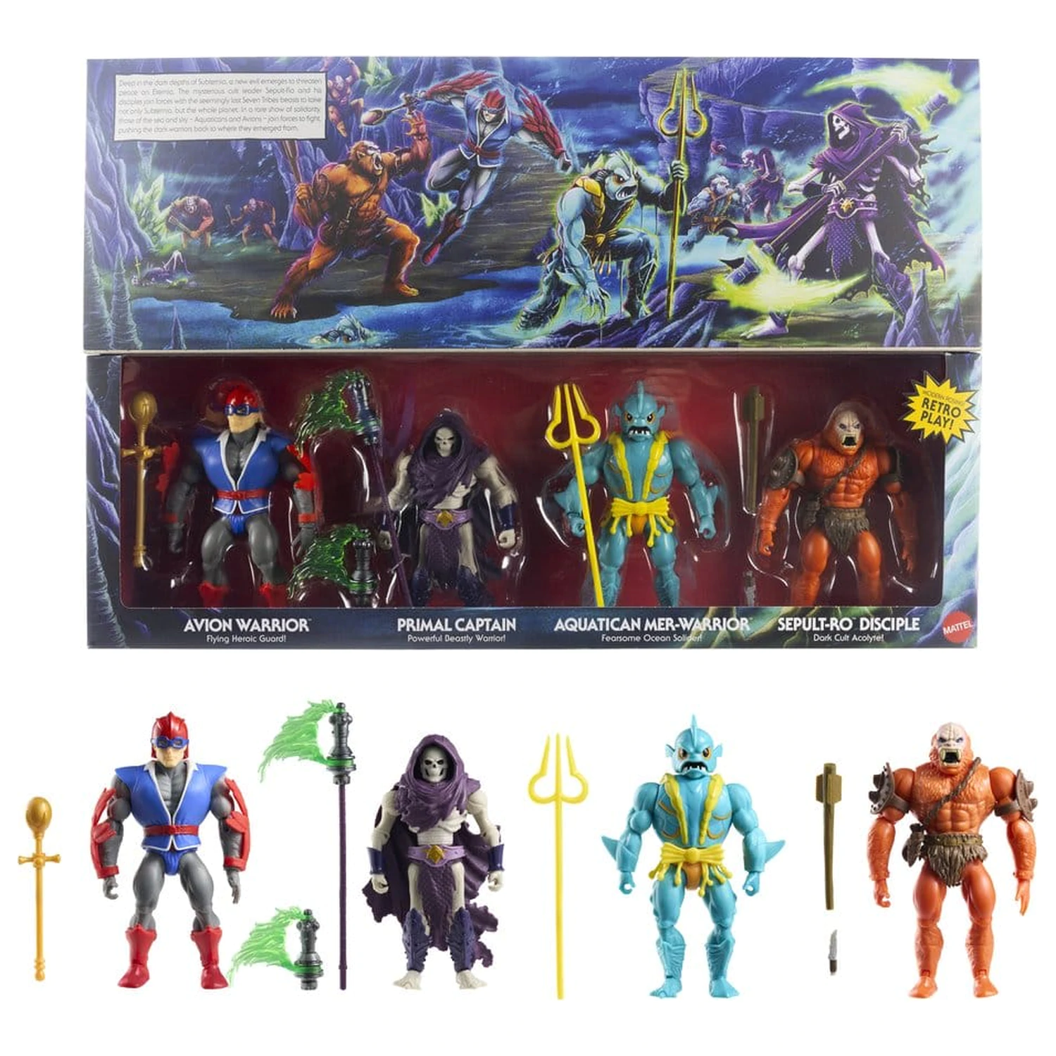 Masters of the Universe Origins akční figurky 4-Pack Battle for Subternia 14 cm fotografii produktu