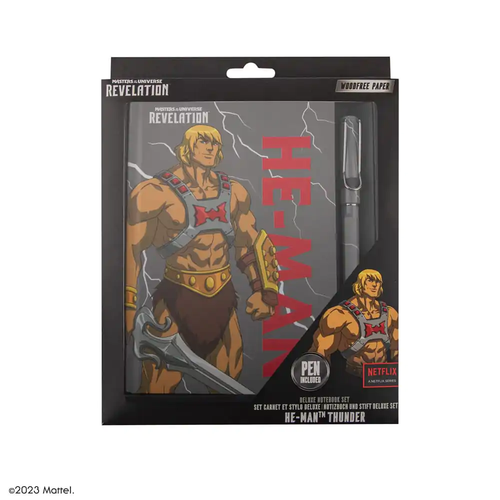 Masters of the Universe - Revelation: He-Man Thunder Deluxe Sada poznámkového bloku (poznámkový blok + pero) fotografii produktu