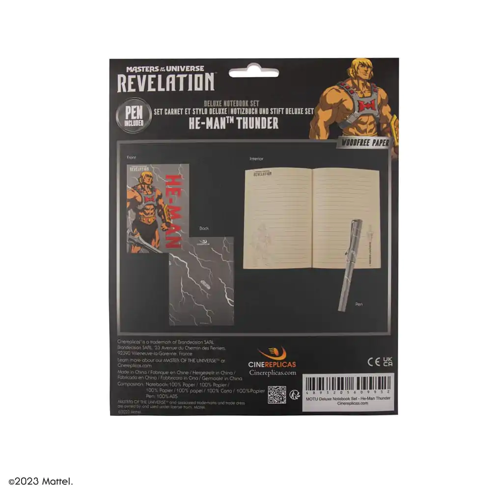 Masters of the Universe - Revelation: He-Man Thunder Deluxe Sada poznámkového bloku (poznámkový blok + pero) fotografii produktu