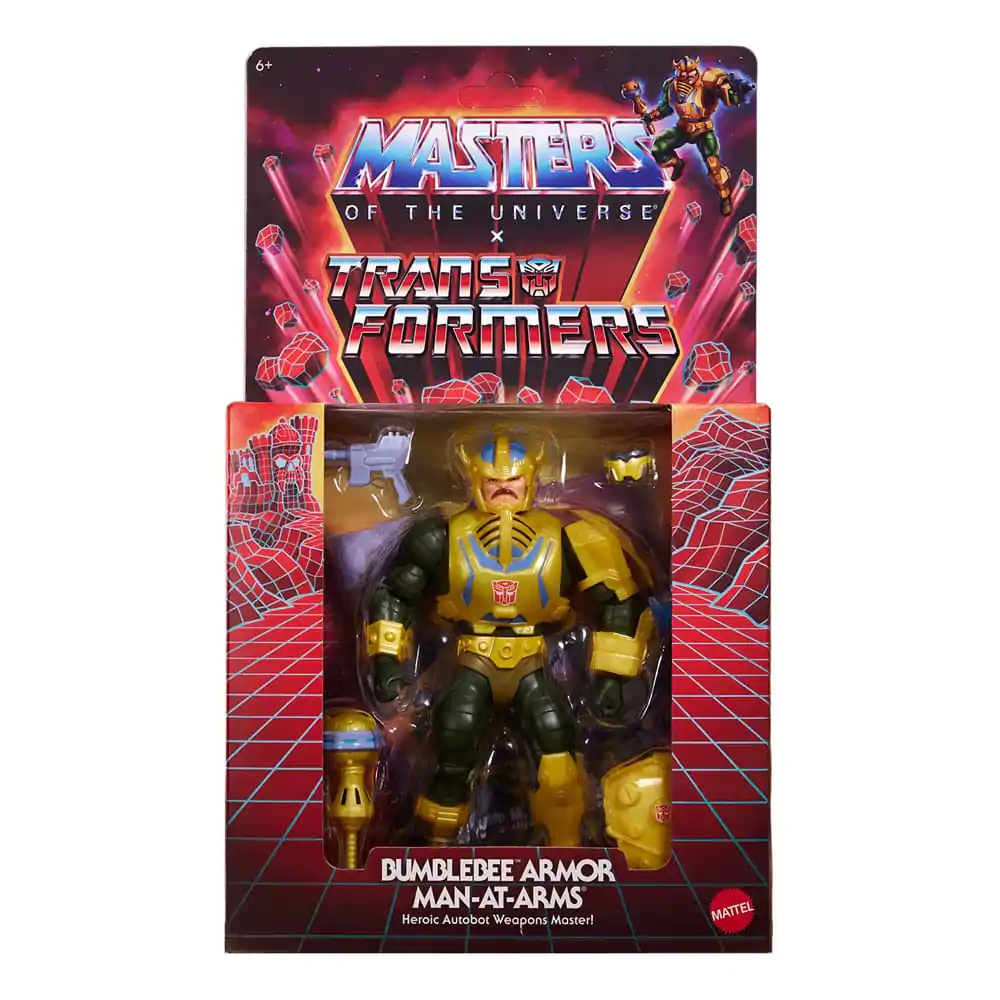 Masters of the Universe x Transformers Akční figurka Bumblebee Armor Man-At-Arms heo European Exclusive 14 cm fotografii produktu