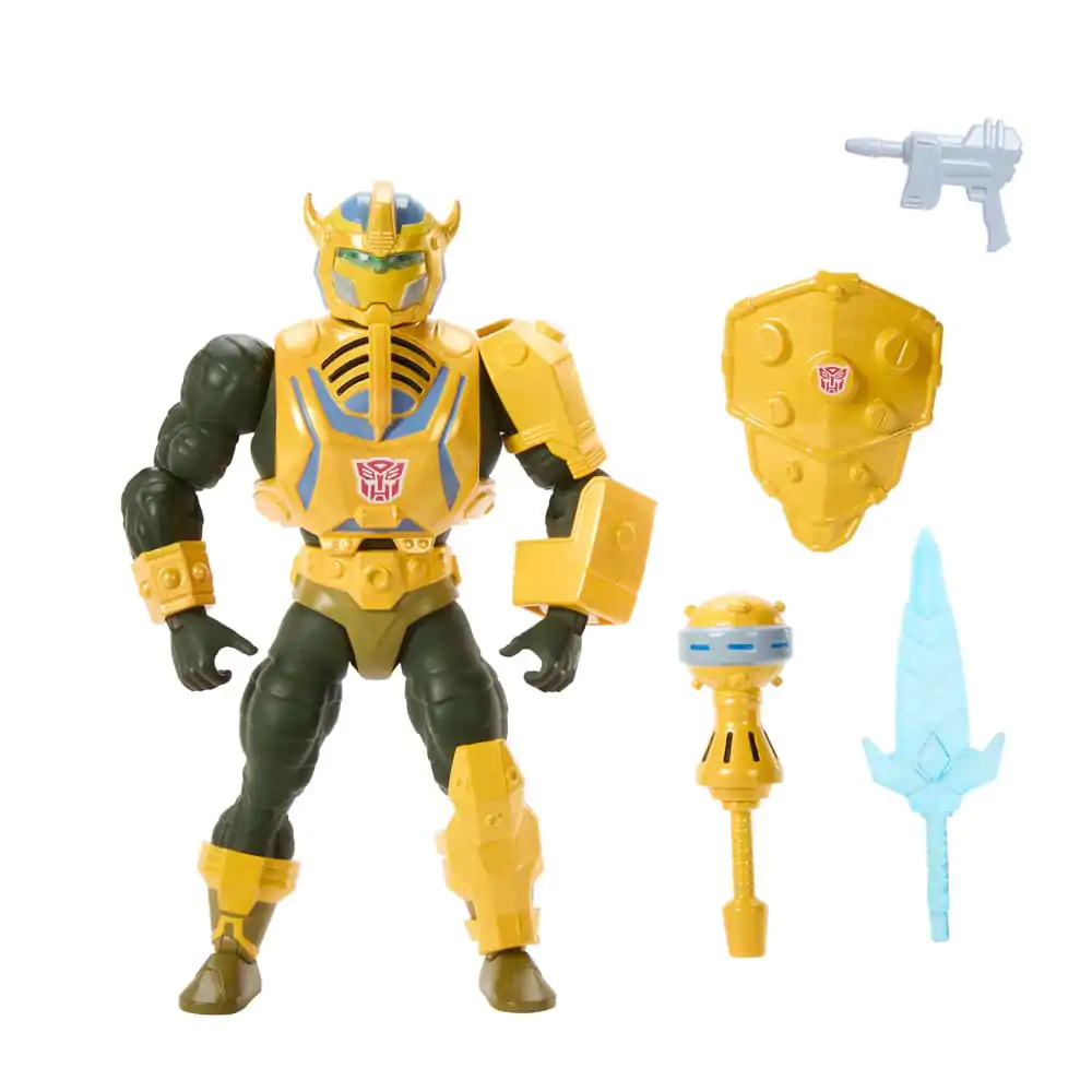 Masters of the Universe x Transformers Akční figurka Bumblebee Armor Man-At-Arms heo European Exclusive 14 cm fotografii produktu