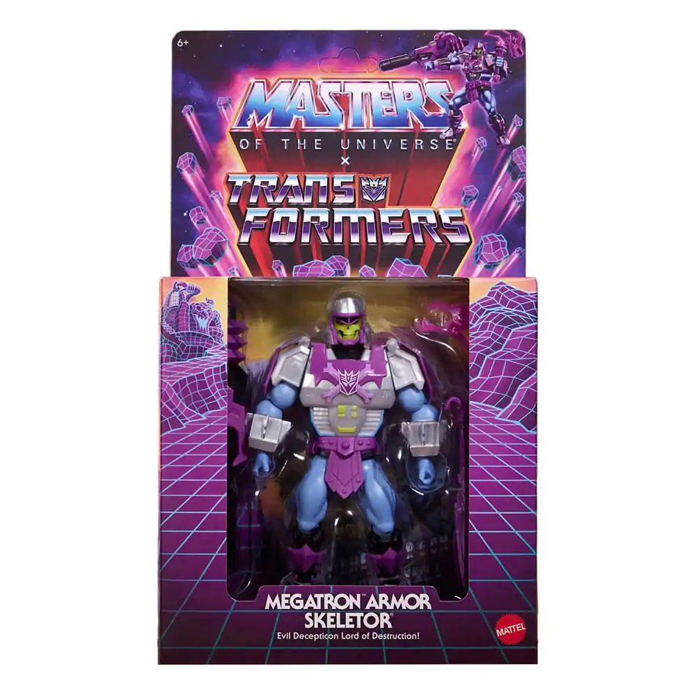 Masters of the Universe x Transformers akční figurka Megatron Armor Skeletor heo evropská exkluzivní 14 cm fotografii produktu