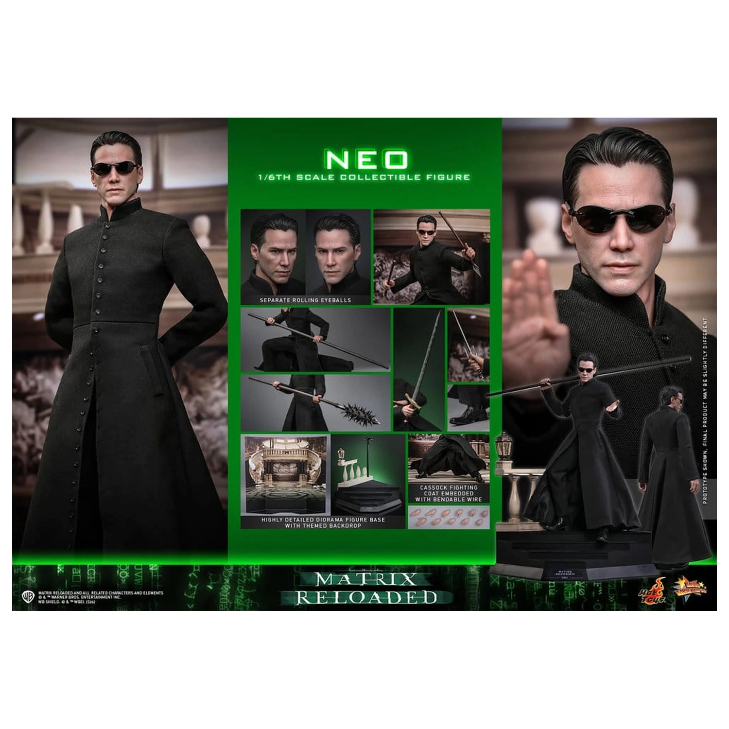 Matrix Movie Masterpiece akční figurka 1/6 Neo 31 cm fotografii produktu