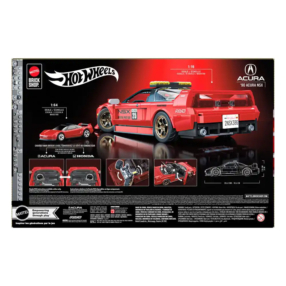 Mattel Brick Shop Hot Wheels Elite Series stavebnice 1/16 '90 Acura NSX fotografii produktu
