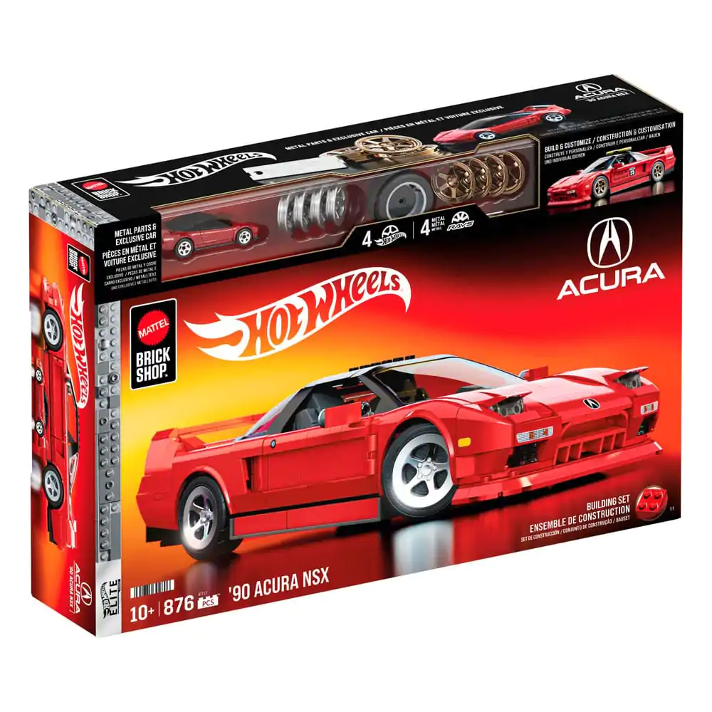 Mattel Brick Shop Hot Wheels Elite Series stavebnice 1/16 '90 Acura NSX fotografii produktu