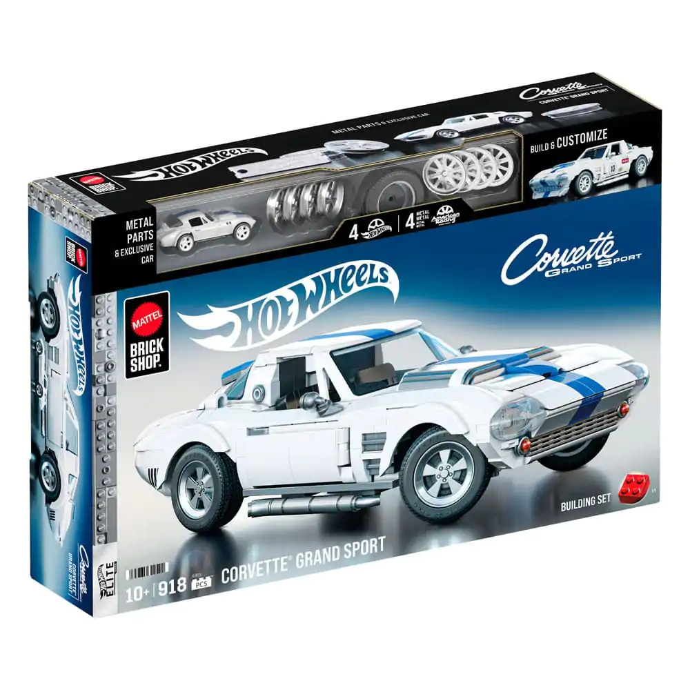 Mattel Brick Shop Hot Wheels Elite Series stavebnice 1/16 Corvette Grand Sport fotografii produktu