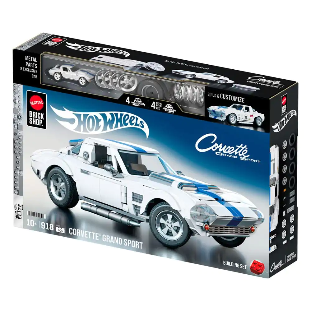 Mattel Brick Shop Hot Wheels Elite Series stavebnice 1/16 Corvette Grand Sport fotografii produktu