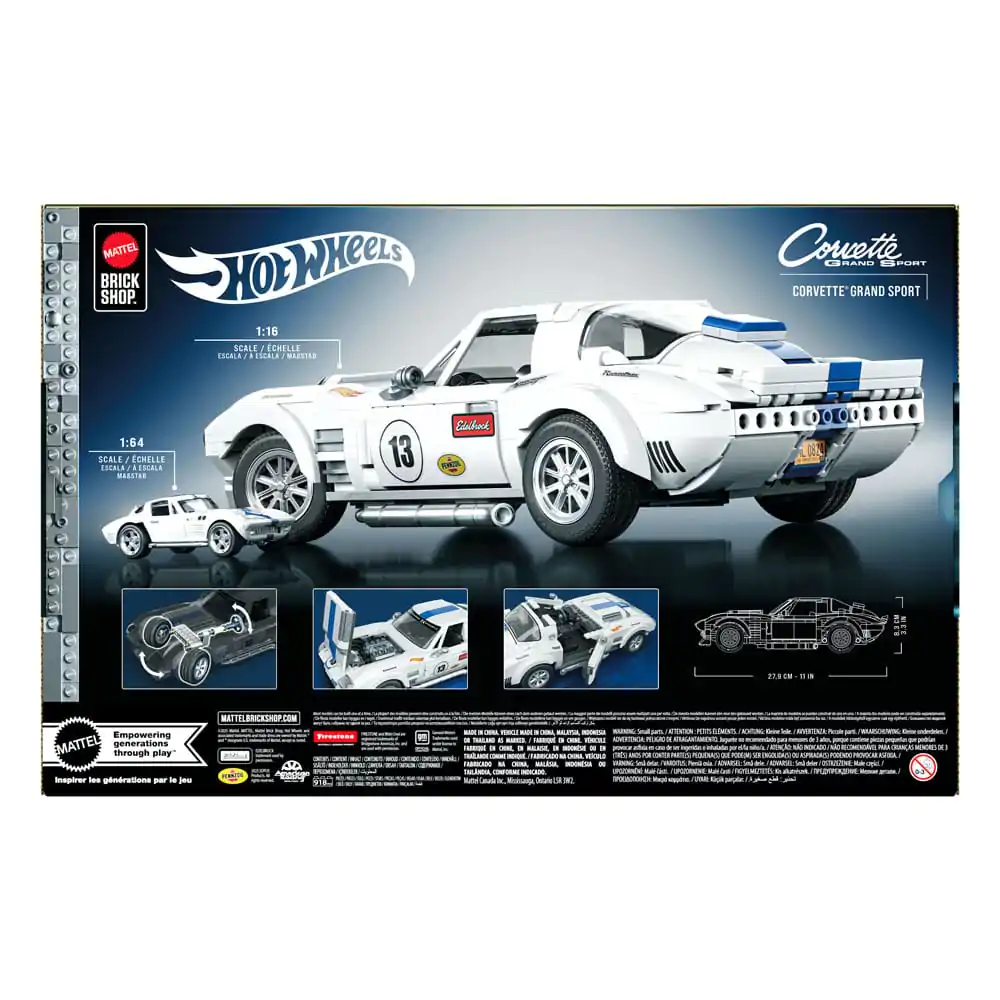 Mattel Brick Shop Hot Wheels Elite Series stavebnice 1/16 Corvette Grand Sport fotografii produktu