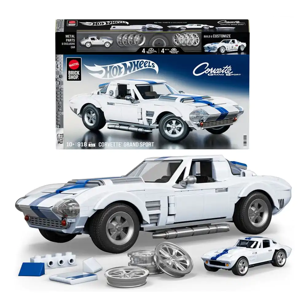 Mattel Brick Shop Hot Wheels Elite Series stavebnice 1/16 Corvette Grand Sport fotografii produktu