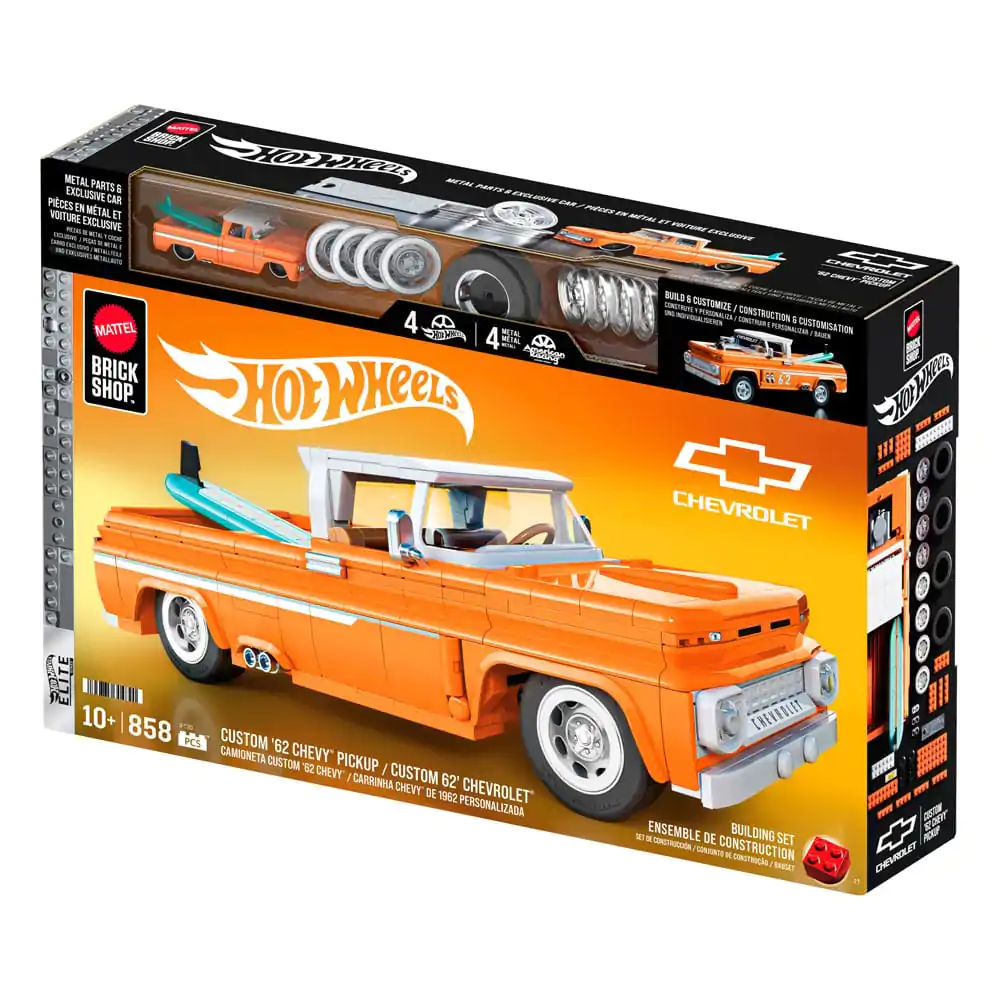 Mattel Brick Shop Hot Wheels Elite Series stavebnice 1/16 Custom '62 Chevy Pickup fotografii produktu