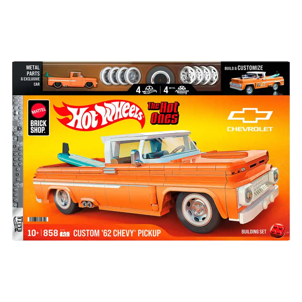 Mattel Brick Shop Hot Wheels Elite Series stavebnice 1/16 Custom '62 Chevy Pickup fotografii produktu