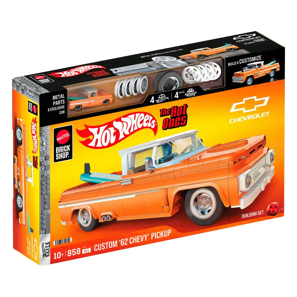 Mattel Brick Shop Hot Wheels Elite Series stavebnice 1/16 Custom '62 Chevy Pickup fotografii produktu