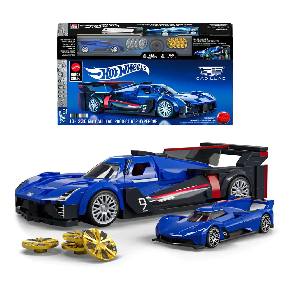 Mattel Brick Shop Hot Wheels Speed Series stavebnice 1/32 Cadillac Project GTP Hypercar fotografii produktu