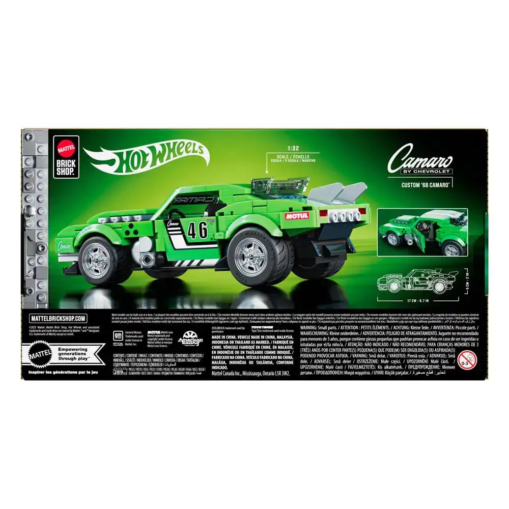 Mattel Brick Shop Hot Wheels Speed Series stavebnice 1/32 Custom &#039;68 Camaro fotografii produktu
