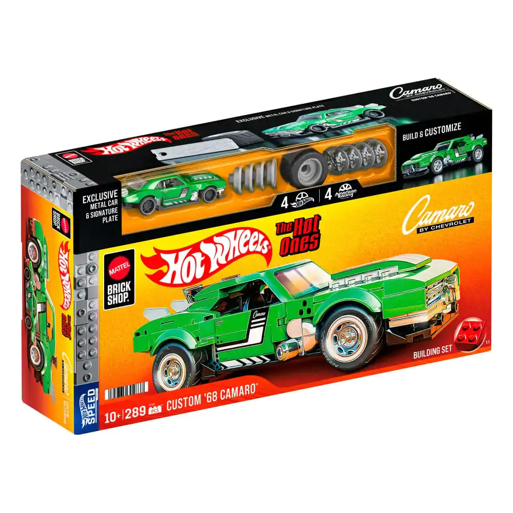 Mattel Brick Shop Hot Wheels Speed Series stavebnice 1/32 Custom &#039;68 Camaro fotografii produktu