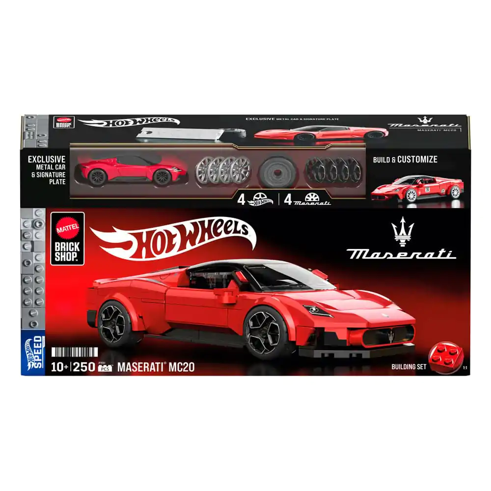 Mattel Brick Shop Hot Wheels Speed Series stavebnice 1/32 Maserati MC20 fotografii produktu