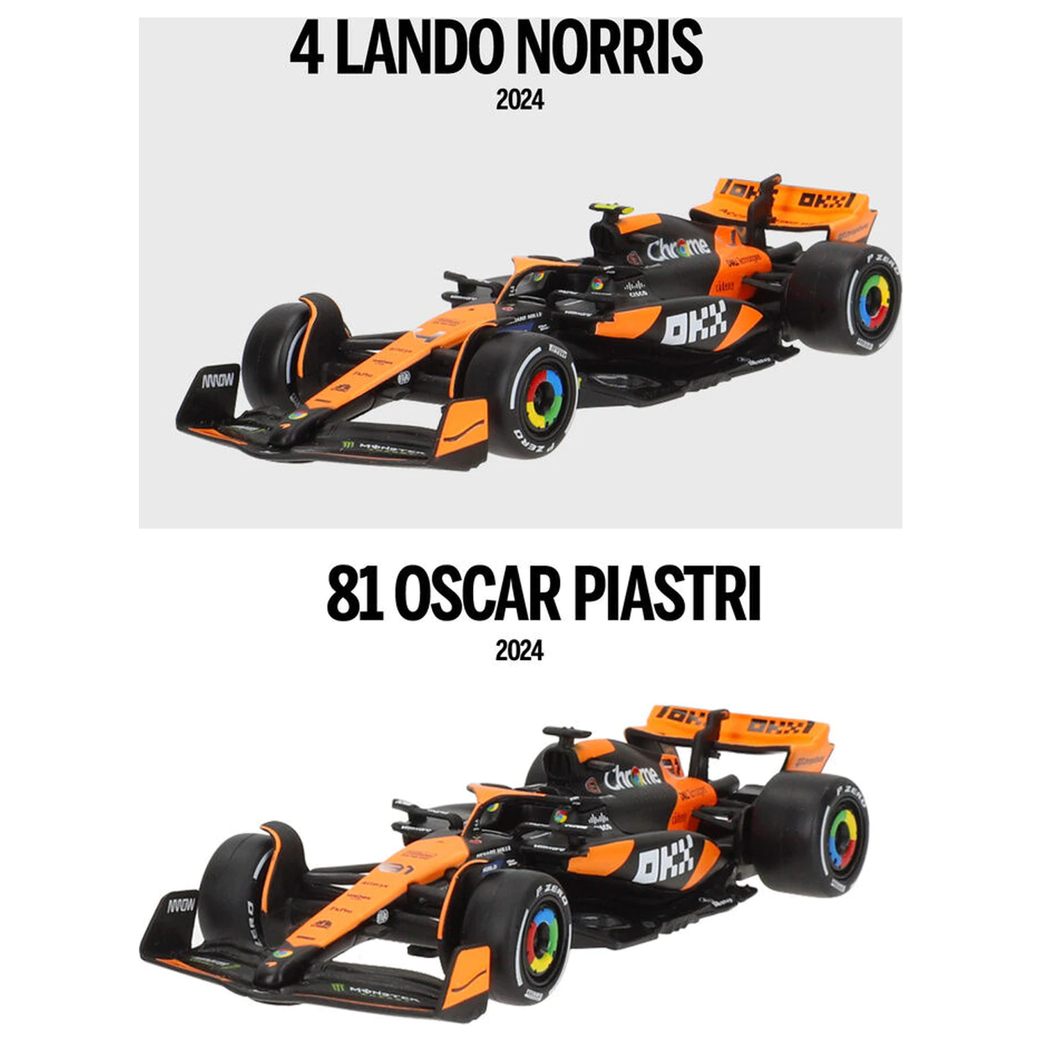 Mclaren MCL38 F1 2024 kovové balení 2 aut fotografii produktu