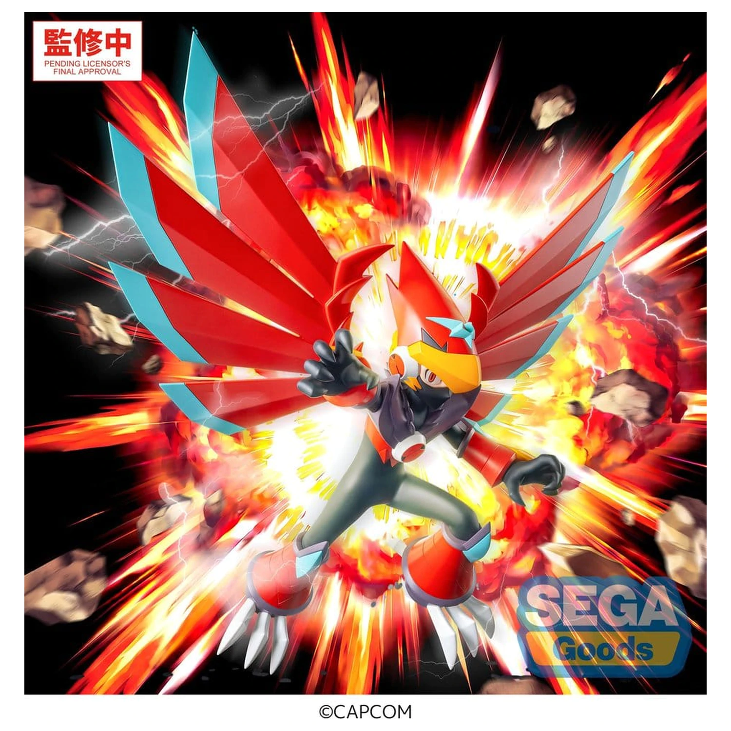 Mega Man Battle Network Luminasta PVC figurka Mega Man Falzar Beast 19 cm fotografii produktu