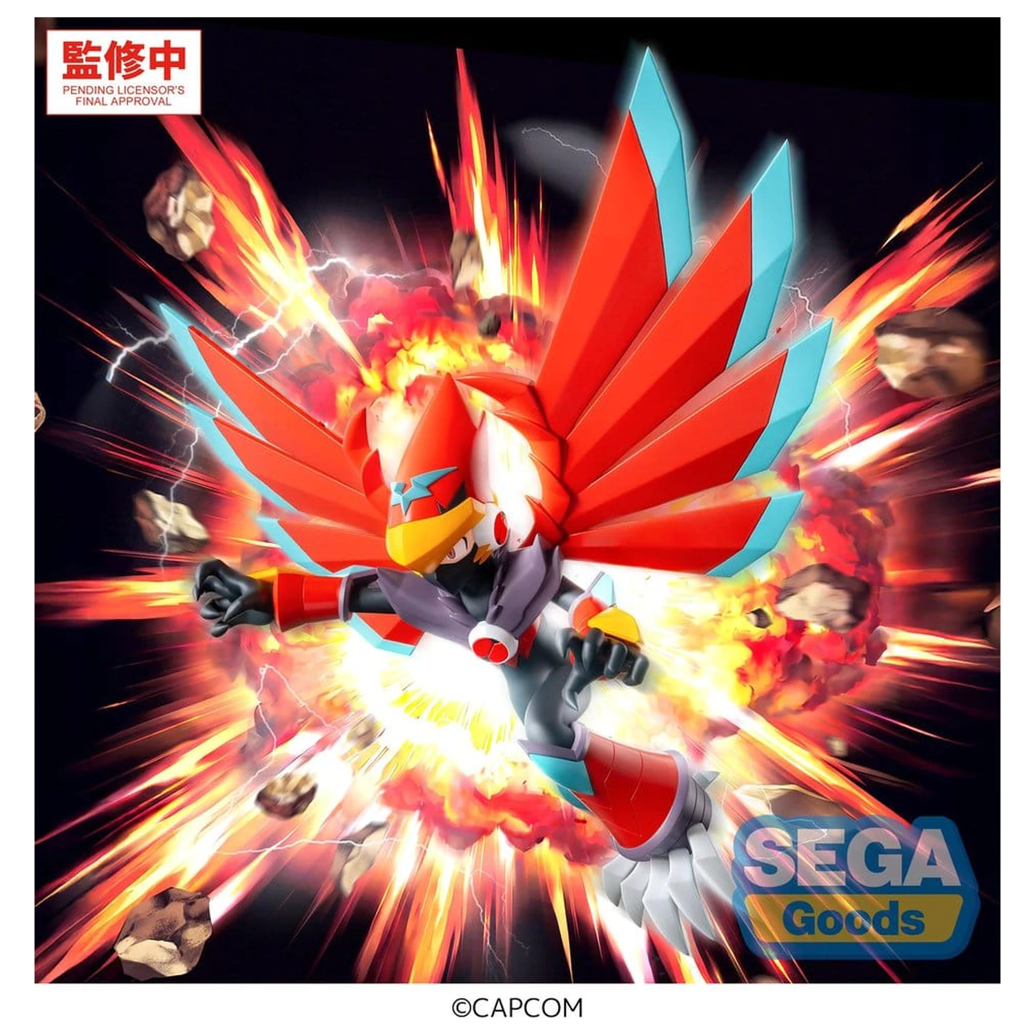Mega Man Battle Network Luminasta PVC figurka Mega Man Falzar Beast 19 cm fotografii produktu