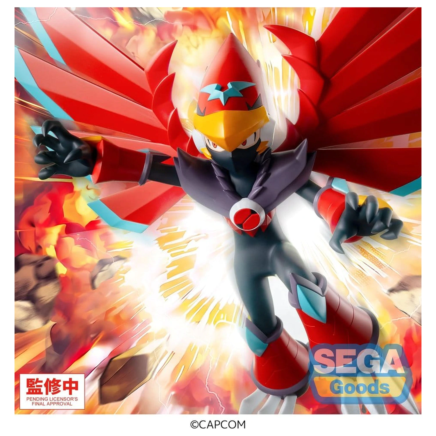 Mega Man Battle Network Luminasta PVC figurka Mega Man Falzar Beast 19 cm fotografii produktu