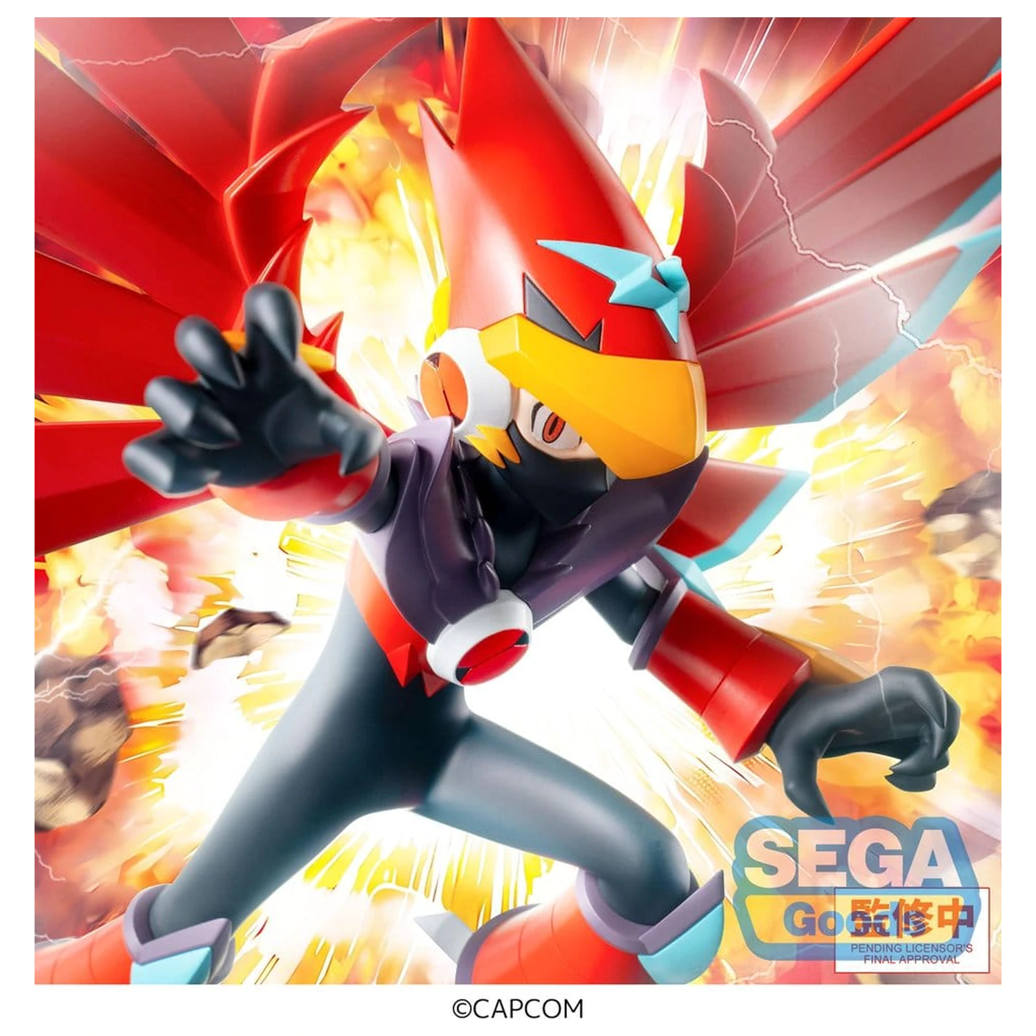 Mega Man Battle Network Luminasta PVC figurka Mega Man Falzar Beast 19 cm fotografii produktu
