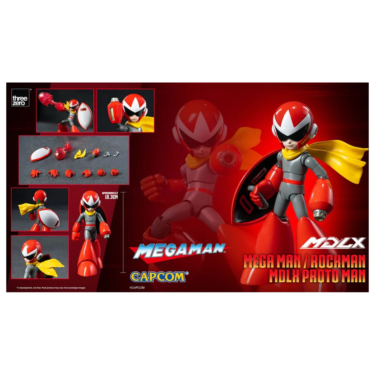 Mega Man MDLX Akční figurka Rockman / Mega Man Proto Man 10 cm fotografii produktu