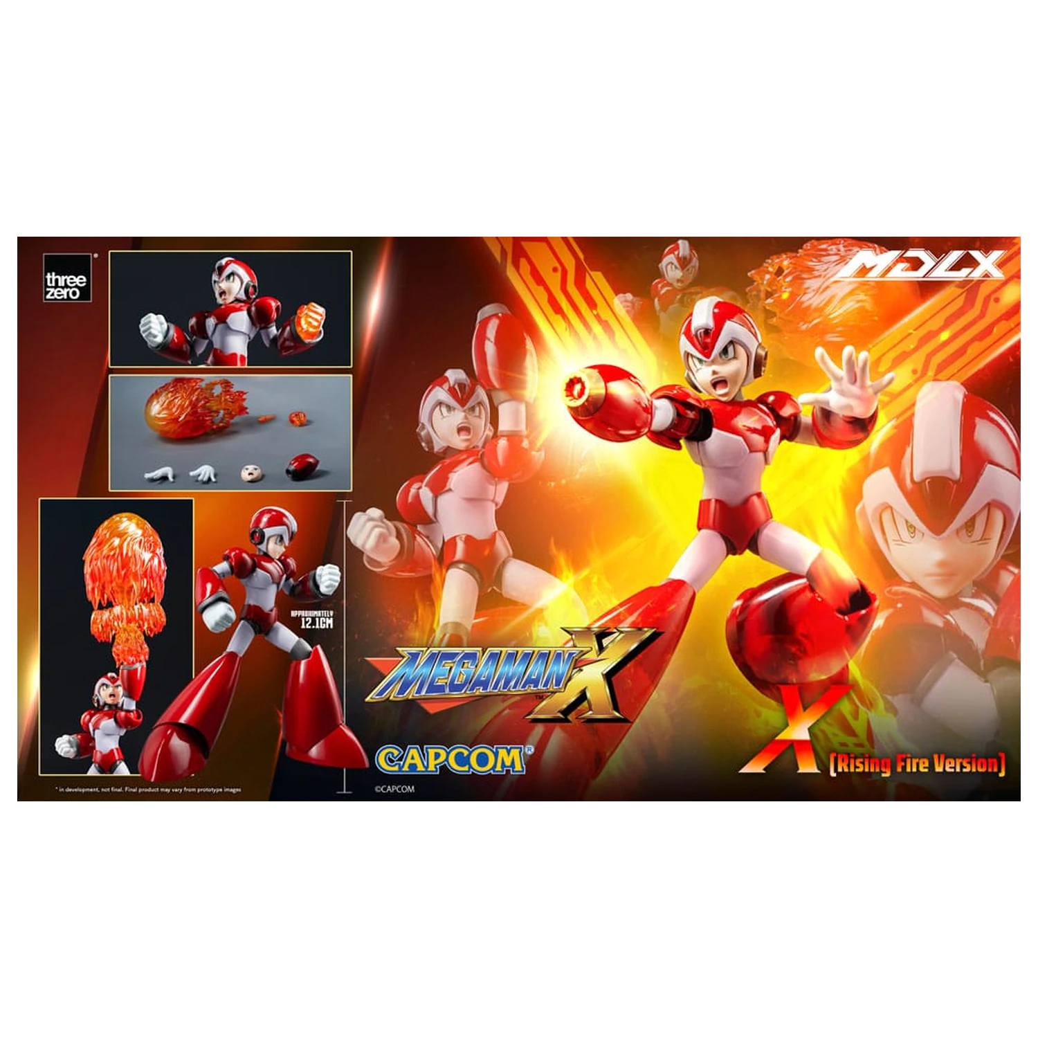 Mega Man MDLX akční figurka Rockman X / Mega Man X (Rising Fire Version) 12 cm fotografii produktu